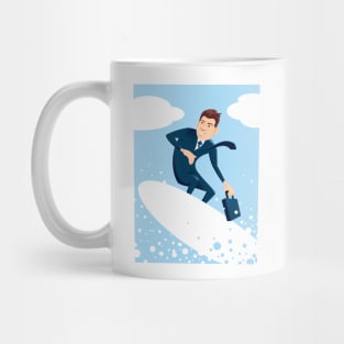 Surfing businessman Mug